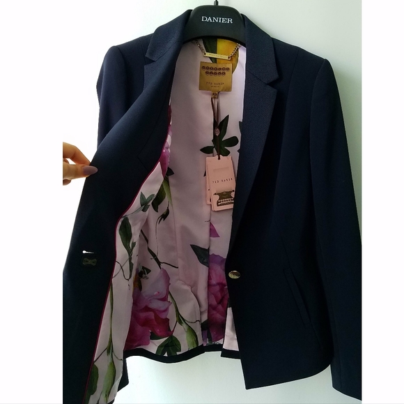 Ted Baker London Midnight Navy Blazer - Size 0 - Picture 4 of 9